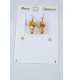 Adzo Jewellery card with Gold Murano glass earrings